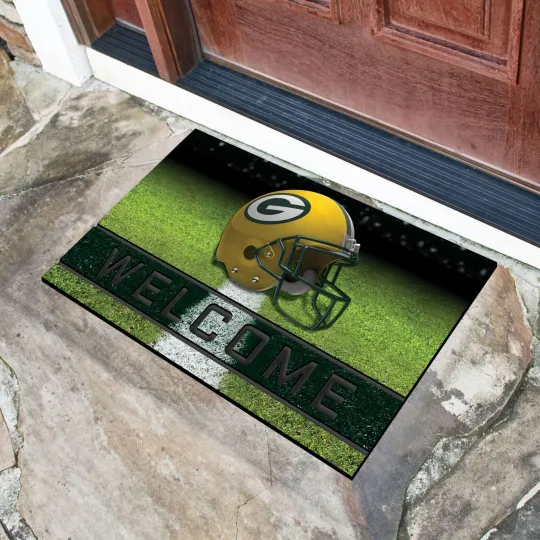 Green Bay Packers Crumb Rubber 30x18 Welcome Door Mat