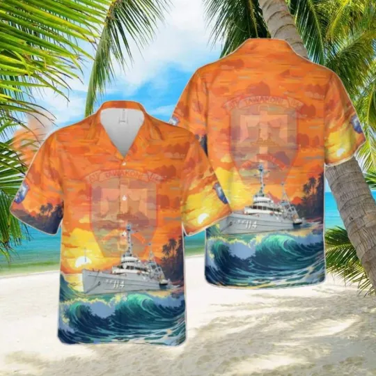Discover US Navy USS Tawakoni Hawaiian Shirt Special Gift For Men And Women