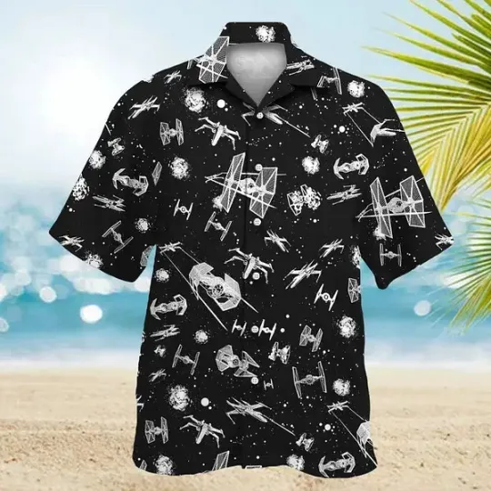 Discover Star Wars Spacecraft Pattern Hawaiian Shirt