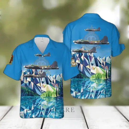 Royal Air Force Fortress B 3D Hawaiian Shirt No 223 Squadron 1945