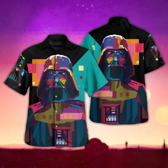 Discover Disney Star Wars Colorful Darth Vader Retro Hawaiian Shirt