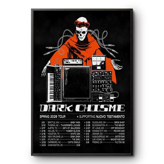 Discover Dark Chisme Spring Tour 2026 Concert Poster Electronic Music Wall Art