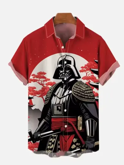 Discover Disney Star Wars Shogun Darth Vader Red Scene Hawaiian Shirt