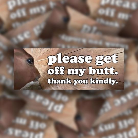 Discover Funny Horse Meme Sticker - Weatherproof Vinyl, Outdoor Durable