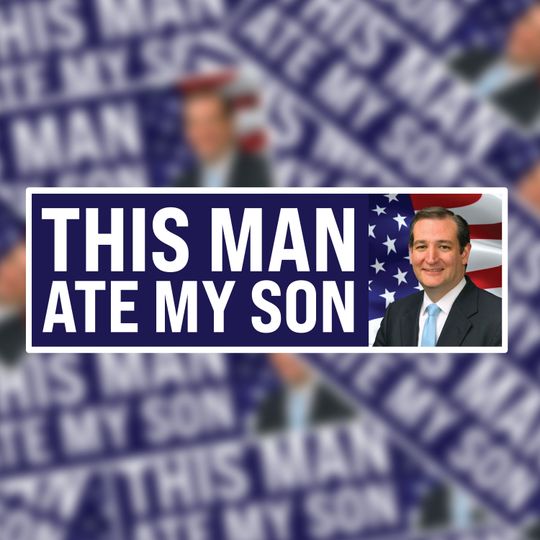 Discover This Man Ate My Son Sticker - Meme Decal for Cars and Laptops, Weatherproof