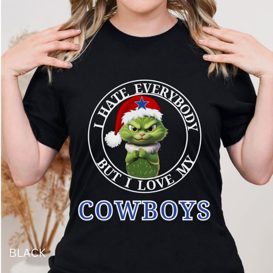 Discover Funny funny character Cat Cowboys T-Shirt, Football Fan Tee