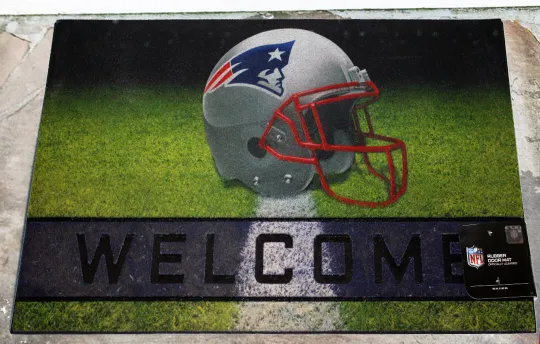 New England Patriots Crumb Rubber 30x18 Welcome Door Mat