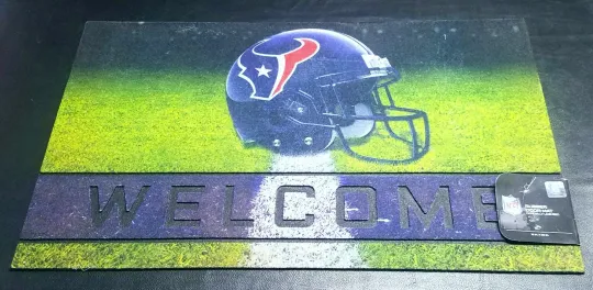 Discover Brand New Houston Texans Crumb Rubber Welcome Door Mat 18" x 30"