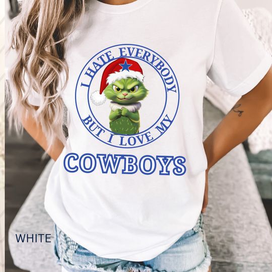 Discover Funny funny character Cat Cowboys T-Shirt, Football Fan Tee