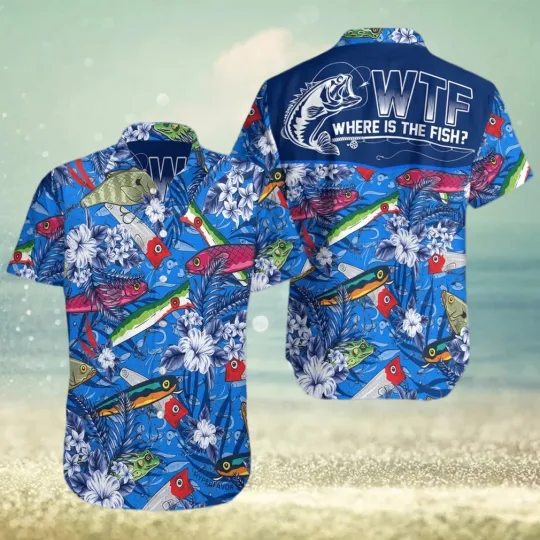 Discover Fishing Hawaiian Shirt for Men