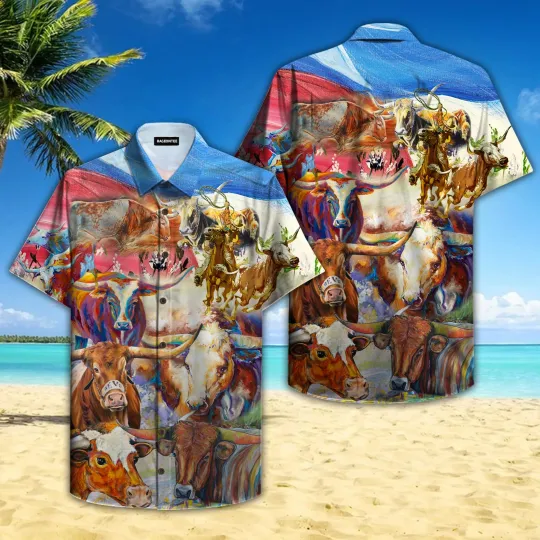 Discover Texas Cowboy Horse Hawaiian Shirt