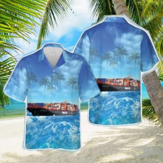 Discover Hapag Lloyd Chicago Express ship Hawaiian Shirt