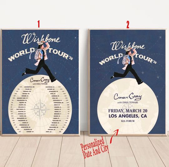 Custom Conan Gray Wishbone World Tour 2026 Poster