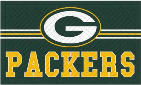 Green Bay Packers Entrance Doormat Team Sport America football Embossed Cross Hatch