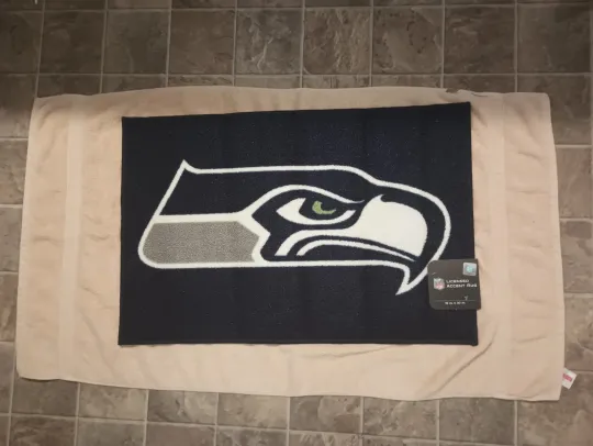 Seattle Seahawks Rug 19"x 30" football Football  Door Mat Game Room FANMATS