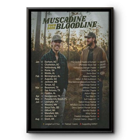 Discover Poster Muscadine Bloodline Tour 2026