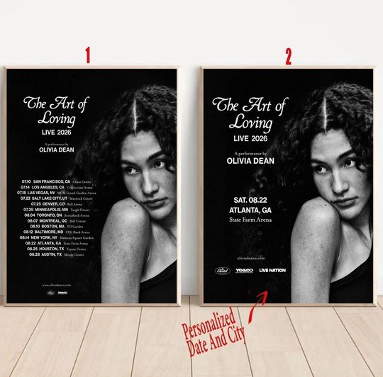 Discover Custom Olivia Dean North America Tour 2026 Poster