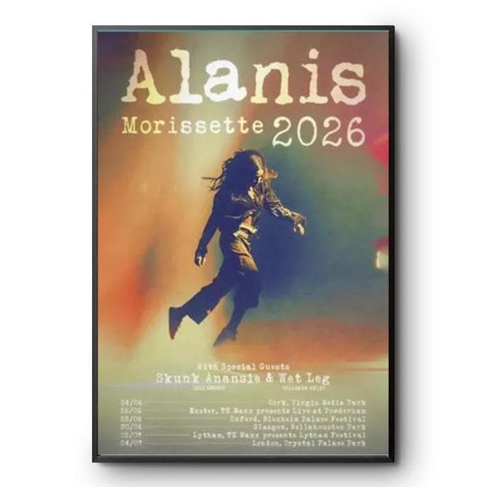 Discover Alanis Morissette Tour 2026 Poster Concert Wall Art Music Print
