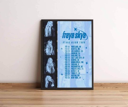 Discover Freya Skye 2026 Stars Align Tour Poster  Concert Wall Art