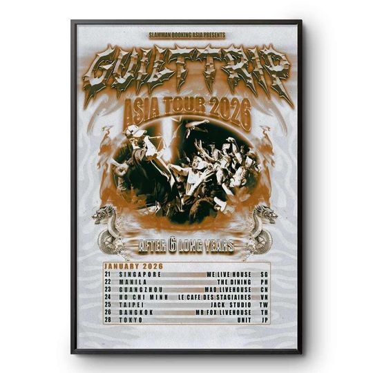 Discover Comeback Kid Asia Tour 2026 Concert Poster Hardcore Music Wall Art Print