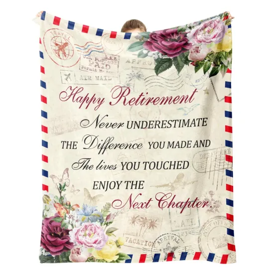 Discover Retirement Gift for Woman, Retirement Gifts for Women 2026, Retirement Blanke...