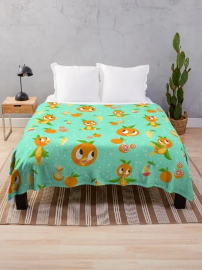 Discover Disney Orange Bird With Dole Whip Cozy Fleece Blanket