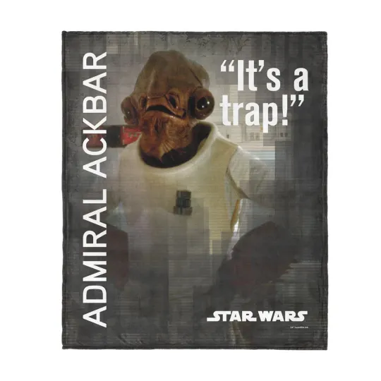 Disney Star Wars Classic Star Wars Quotes Admiral Ackbar Cozy Fleece Blanket