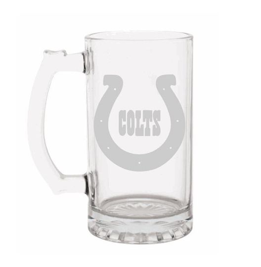 football Indianapolis Colts Engraved Beer Mug, Colts gift, Beer Mug