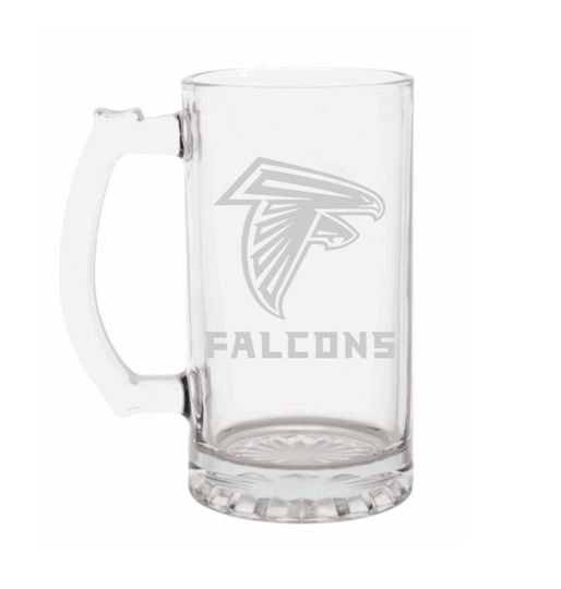 football Atlanta Falcons Engraved Beer Mug, Falcons gift, Beer Mug