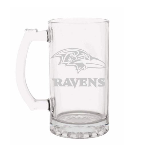 Baltimore Ravens Engraved Beer Mug, Ravens gift, Beer Mug