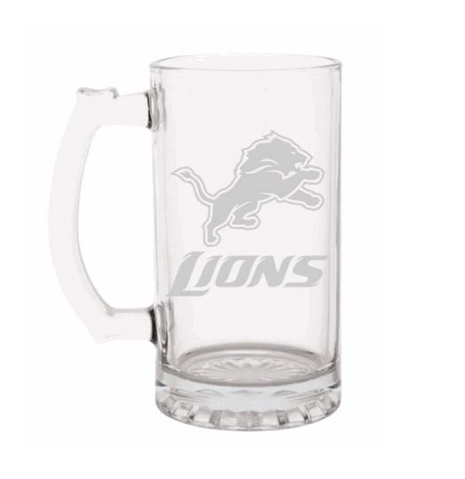 Detroit Lions Engraved Beer Mug, Lions gift, Beer Mug
