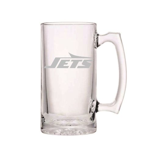 football New York Jets Engraved Beer Mug, Jets gift, Beer Mug