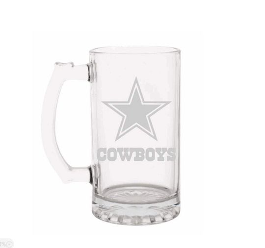 Dallas Cowboys Engraved Beer Mug, Cowboys gift