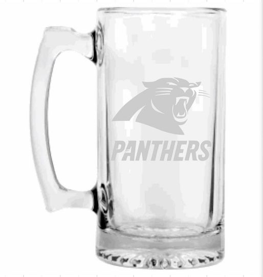 Carolina Panthers Engraved Beer Mug, Carolina Panthers gift, Beer Mug
