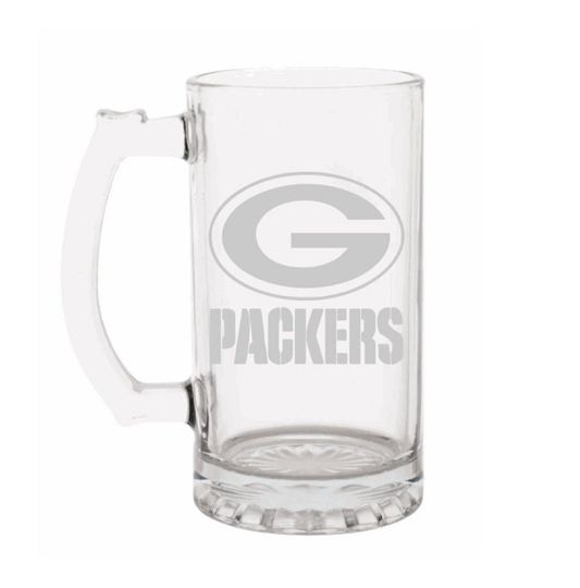 Green Bay Packers Engraved Beer Mug, Packers gift, Beer Mug