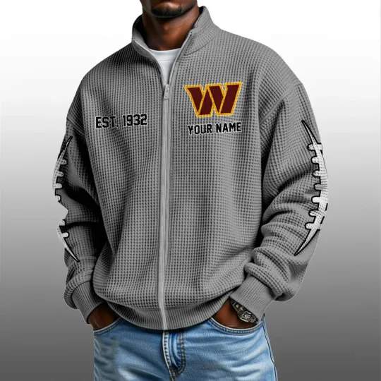 Commanders EST 1932 Quarter Zip Waffle Sweatshirt
