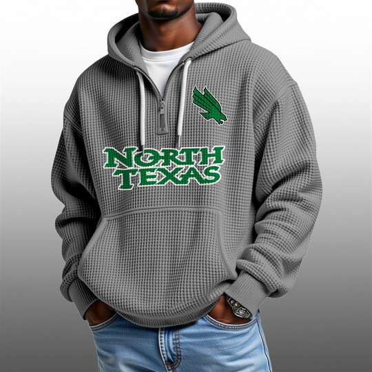 Discover 2026 North Texas Waffle Zip Hoodie