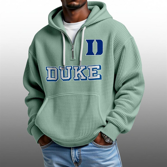 Discover 2026 Duke Blue Devils Waffle Zip Hoodie