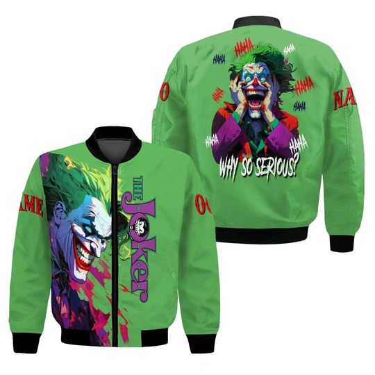 Personalized Joker Clown Hahaha Why So Serious The Dark Night Jacket Size S-5XL