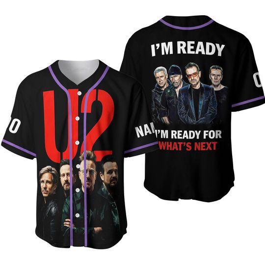 Personalized U2 Baseball Jersey Shirt, U2 Band Shirt, U2 Shirt, U2 Merch Shirt, U2 Tour Shirt, Gifts For Fans, Music Lover Gifts