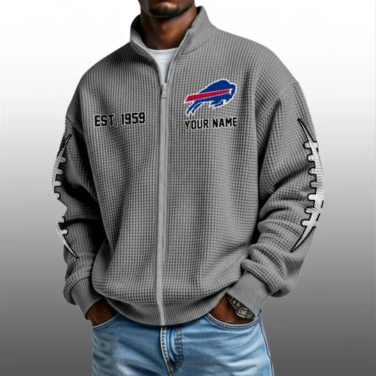 Bills EST 1959 Quarter Zip Waffle Sweatshirt