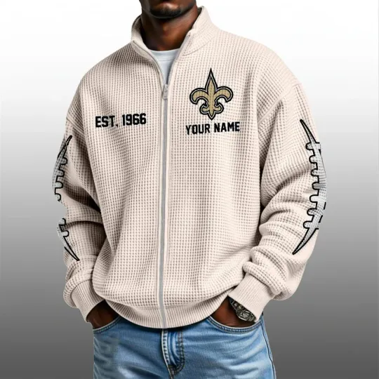 Saints EST 1966 Quarter Zip Waffle Sweatshirt