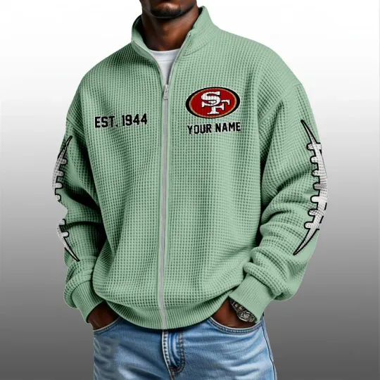 SF 49ers EST 1944 Quarter Zip Waffle Sweatshirt