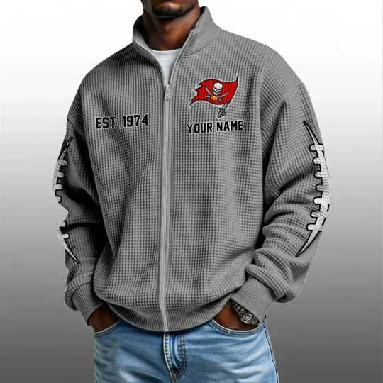 Tb Buccaneers EST 1974 Quarter Zip Waffle Sweatshirt