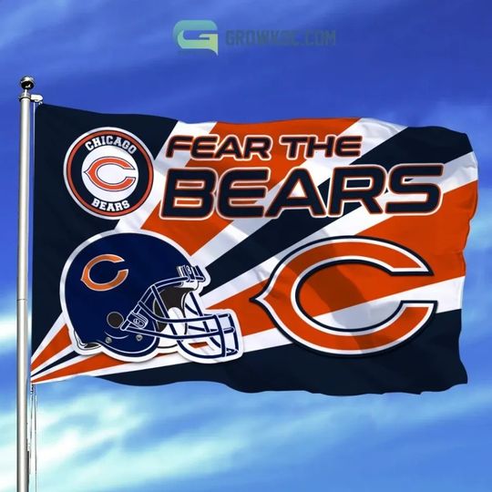 Chicago Football Team Bears House Flag
