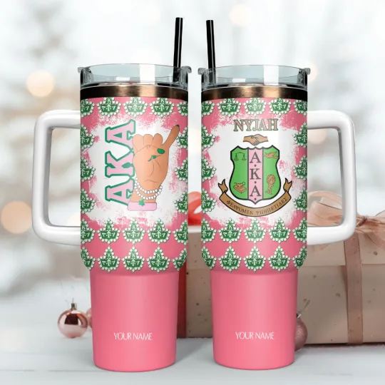 Custom Sorority Tumbler 40oz with Handle