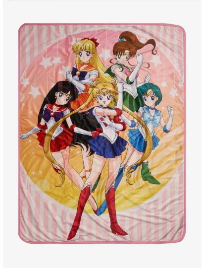 Discover Magical Girl Anime Group Fleece Blanket
