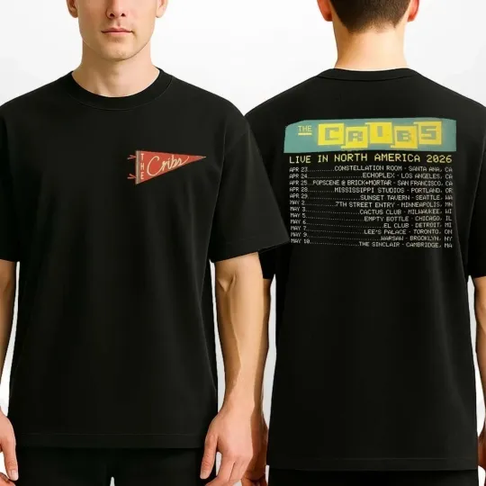 Discover The Cribs Live In North America 2026 Tour Indie Rock Concert T-Shirt