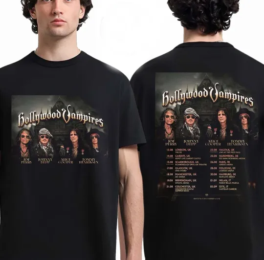 Discover Hollywood Vampires 2026 World Tour T Shirt