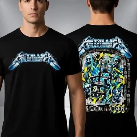 Discover Metalica World Tour 2026 Tour T Shirt